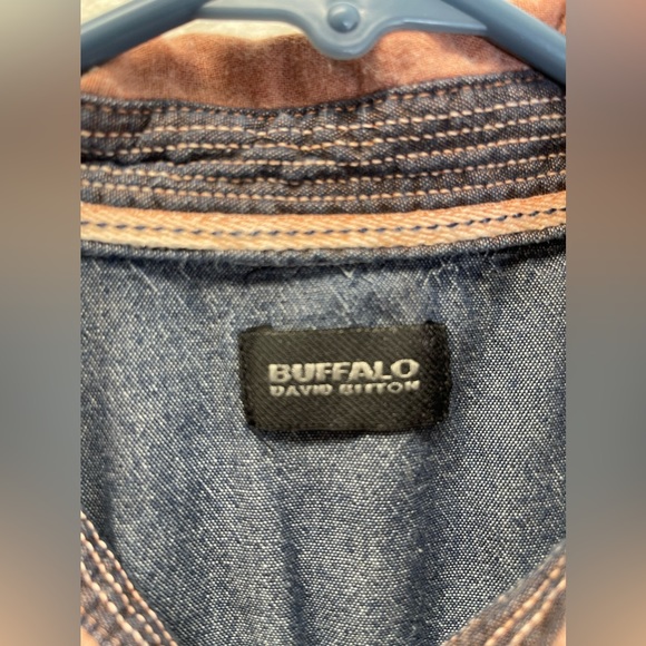 Buffalo David Bitten button down 100% cotton shirt. Mens L. 23.5*30. Siprox. - Picture 8 of 12
